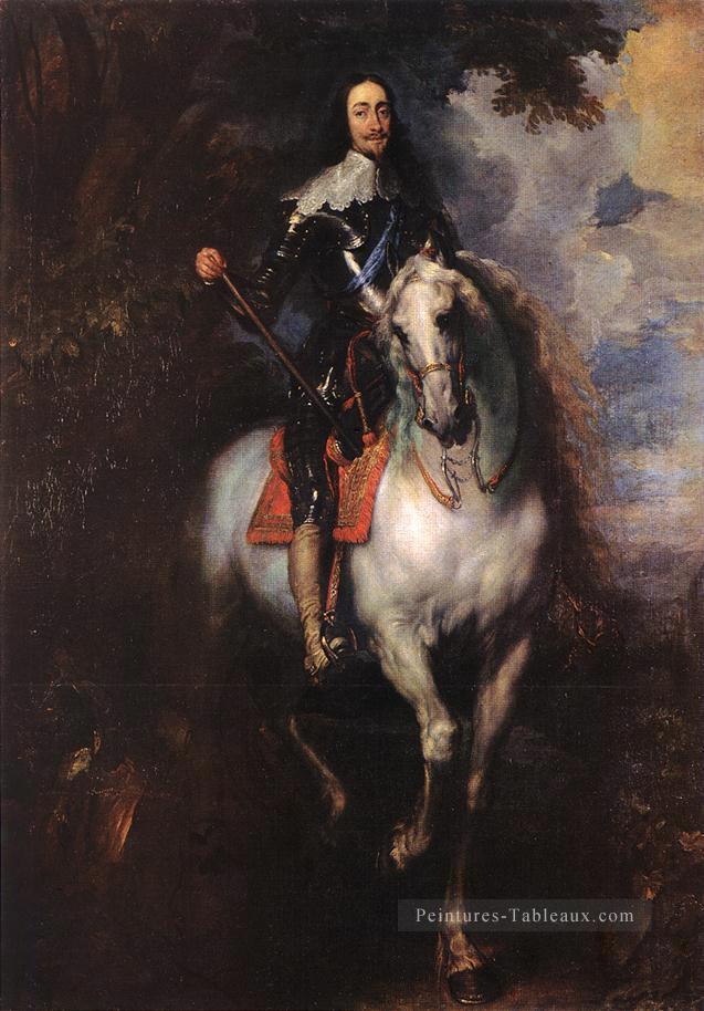 Portrait équestre de Charles Ier Roi d’Angleterre baroque peintre de cour Anthony van Dyck Peintures à l'huile